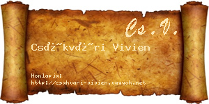 Csákvári Vivien névjegykártya