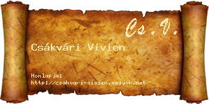 Csákvári Vivien névjegykártya